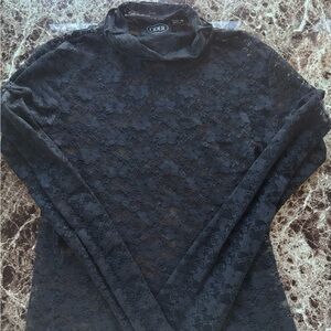 Cider Elegant Black Lace Shirt